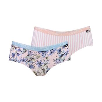 O'Neill WOMEN HIPSTER FLORAL PINK&UNI 2PACK Dámské kalhotky, mix, velikost M