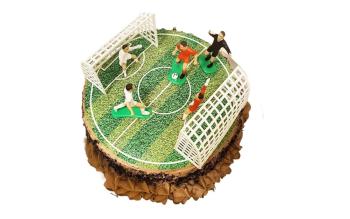 Fondánový jedlý papír na dort fotbalové hřiště 20 cm - Dekora