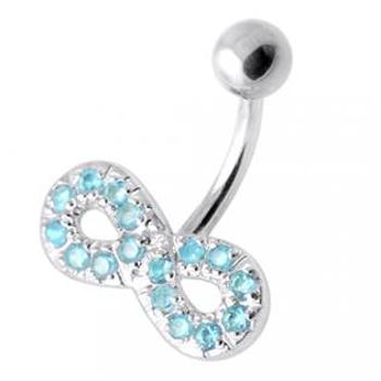 Šperky4U Stříbrný piercing do pupíku - nekonečno - BP01021-Q