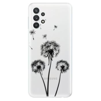 Odolné silikonové pouzdro iSaprio - Three Dandelions - black - Samsung Galaxy A32