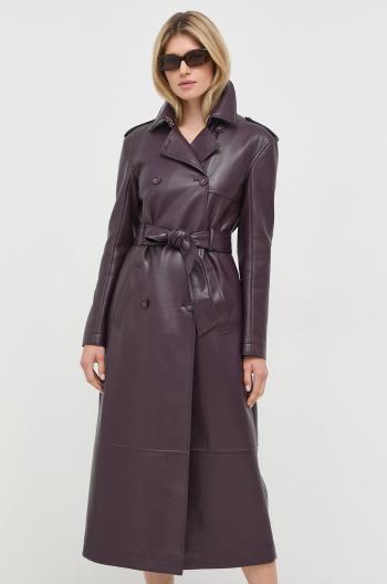 Trench kabát Patrizia Pepe dámský, fialová barva, přechodný