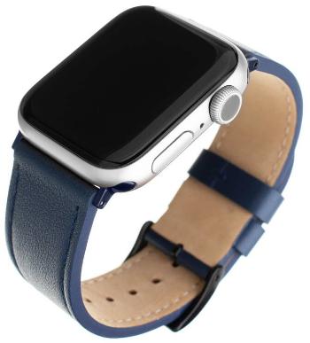 Fixed Kožený řemínek Leather Strap pro Apple Watch 42mm/44mm - modrý