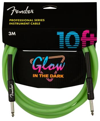 Fender Professional Glow in the Dark Cable, Green, 10'