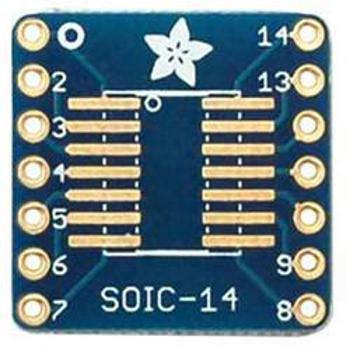 Rozšiřující deska (neosazená) Adafruit SMT Breakout PCB for SOIC-14 or TSSOP-14, 6 ks