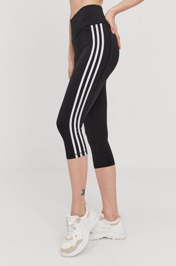 Legíny adidas Performance FJ7186 dámské, černá barva, s aplikací