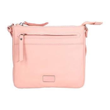 Dámská kožená crossbody kabelka Lagen Hesper - růžová