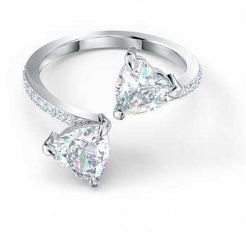 Swarovski Luxusní otevřený prsten s krystaly Swarovski Attract 5535191 55 mm