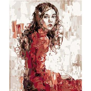 Malování podle čísel - Mladá žena v červených šatech (HRAbz33540nad)