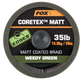 Fox Ztužená šňůrka Edges Coretex Matt 20m - Weedy Green 15lb