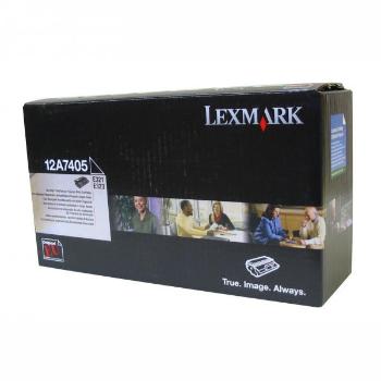 Lexmark originální toner 12A7405, black, 6000str., return, Lexmark E321, E323