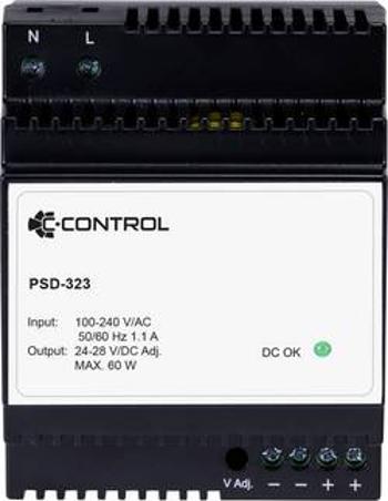 Síťový zdroj na DIN lištu C-Control PSD-323, 1 x, 24 V/DC, 2.5 A, 60 W