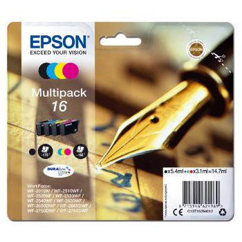 EPSON T1626 (C13T16264012) - originální cartridge, černá + barevná, 5,4ml/3x3,1ml