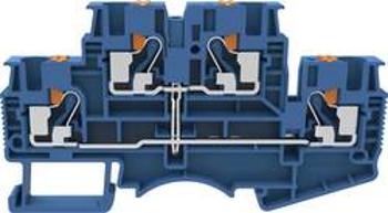 Dvojitá průchodková svorka pružinové připojení Degson DSKK4-01P-12-50-A(H), modrá, 1 ks