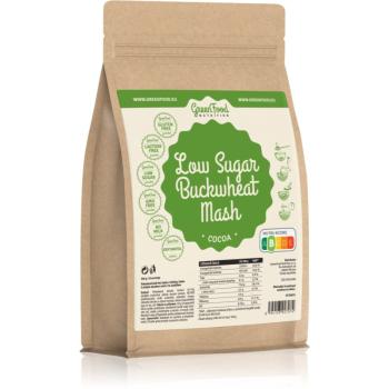 GreenFood Nutrition Low Sugar Buckwheat Mash pohanková kaše s nízkým obsahem cukrů příchuť Cocoa 500 g