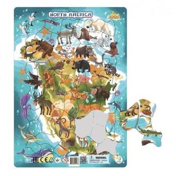 DODO Puzzle Zvířata Severní Ameriky 53 dílků