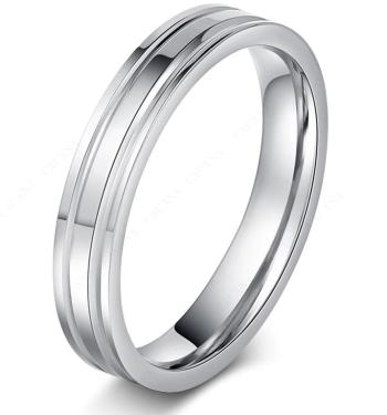 Ziskoun Stříbrný prsten z chirurgické oceli stříbrný- rýhovaný SR000099 Velikost: 11