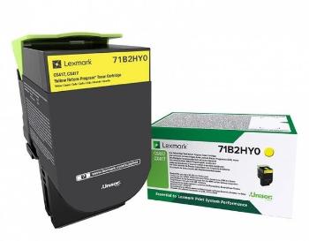 Lexmark originální toner 71B2HY0, yellow, 3500str., CS417dn,CS517de,CX417de