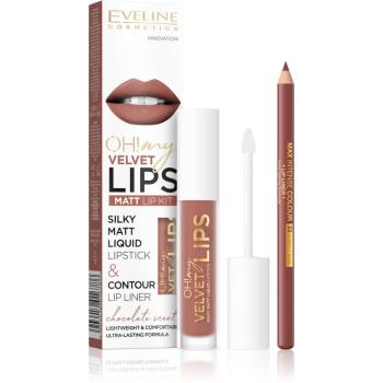 Eveline Cosmetics OH! my LIPS Velvet sada na rty 12 Praline Eclair