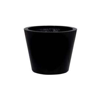 Květináč Bucket, barva leská černá, více velikostí - PotteryPots Velikost: M - v. 50 cm, ⌀ 58 cm