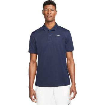 Nike COURT DRI-FIT Pánské polotričko, tmavě modrá, velikost