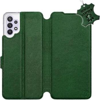 Kožené flip pouzdro Samsung Galaxy A32 5G - Zelené -  Green Leather (5903516615308)