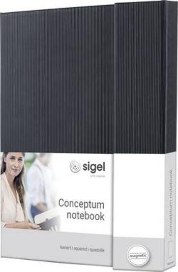 Sigel CONCEPTUM® CO161 poznámková kniha čtverečkovaný černá Počet listů: 97 DIN A5