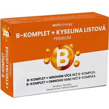 MOVit B-Komplet + Kyselina listová PREMIUM, 30 tablet (8594202100450)