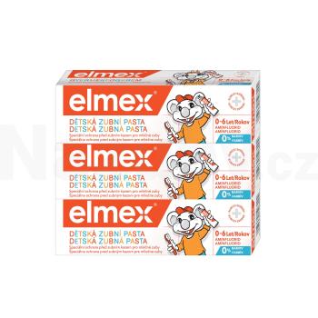 Elmex Kids 0–6 let dětská zubní pasta 3x50 ml