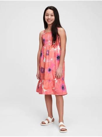 Růžové holčičí dětské šaty floral midi dress
