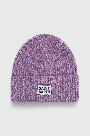 Vlněný klobouk MC2 Saint Barth fialová barva, z husté pleteniny