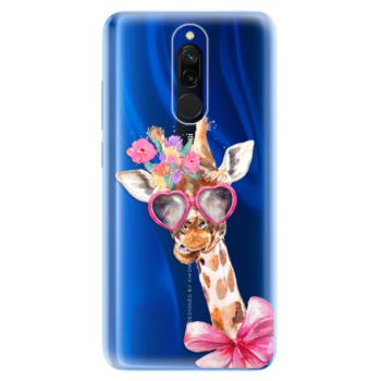 Odolné silikonové pouzdro iSaprio - Lady Giraffe - Xiaomi Redmi 8