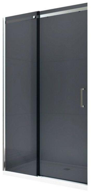 MEXEN Omega posuvné sprchové dveře 100 cm, Grafitt, chrom se sadou pro niku 825-100-000-01-40