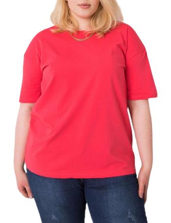 červené dámské basic tričko s krátkými rukávy vel. 3XL