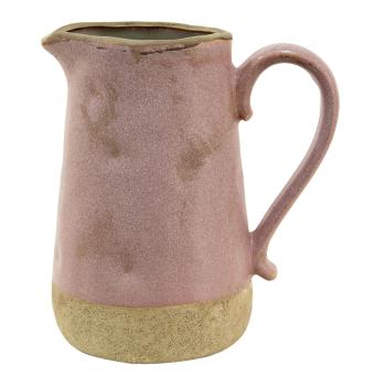 Růžovo-béžový keramický džbán Pinae L - 20*14*23 cm 6CE1381L