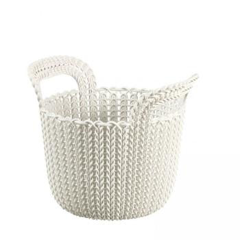 CURVER 226385 kulatý košík KNIT 3L - krémový