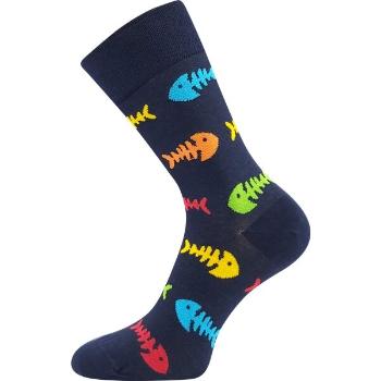 Lonka FISH Unisexové ponožky, tmavě modrá, velikost 43-46
