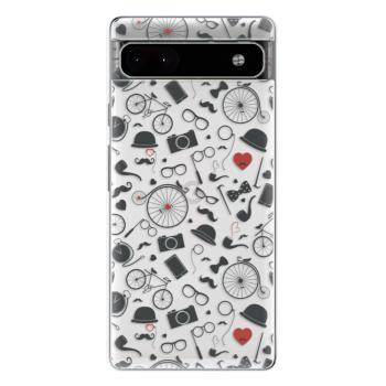 Odolné silikonové pouzdro iSaprio - Vintage Pattern 01 - black - Google Pixel 6a 5G