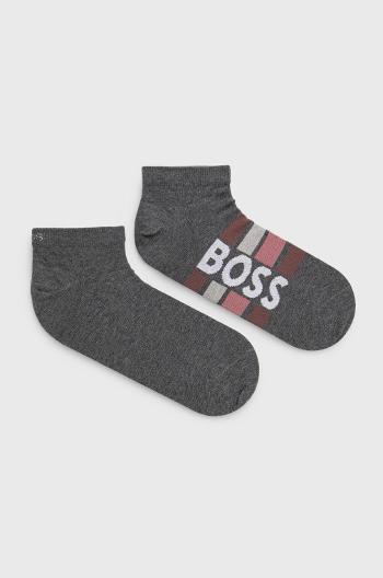 Ponožky BOSS pánské, šedá barva