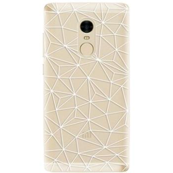 iSaprio Abstract Triangles 03 - white pro Xiaomi Redmi Note 4 (trian03w-TPU2-RmiN4)