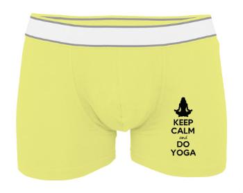 Pánské boxerky Contrast Keep calm and do yoga