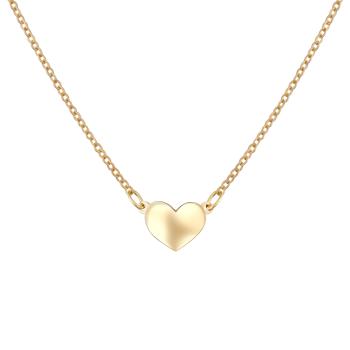 Praqia Romantický zlatý náhrdelník se srdíčkem N704 1,5 x 0,7 cm