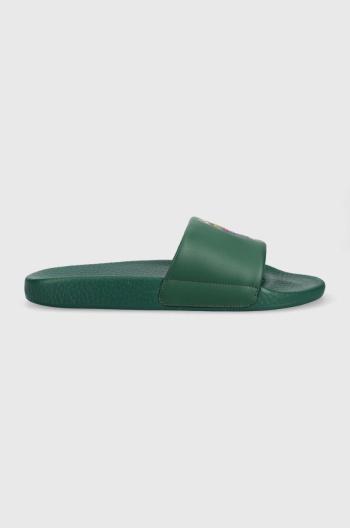 Pantofle Polo Ralph Lauren Polo Slide pánské, zelená barva
