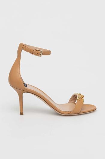 Kožené sandály Elisabetta Franchi hnědá barva, SA75L31E2