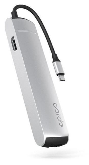 EPICO 6v1 Slim hub 8K s USB-C konektorem 9915112100069 - stříbrný