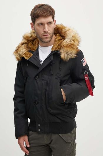 Bunda Alpha Industries Polar Jacket SV pánská, černá barva, zimní, 133141.03