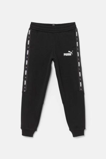 Dětské tepláky Puma ESS Tape Sweatpants FL cl B černá barva, s aplikací