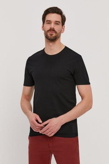 Tričko Selected Homme černá barva, hladké