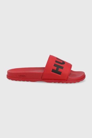 Pantofle HUGO pánské, červená barva