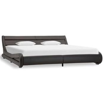 Rám postele s LED světlem šedý umělá kůže 180 x 200 cm (285743)