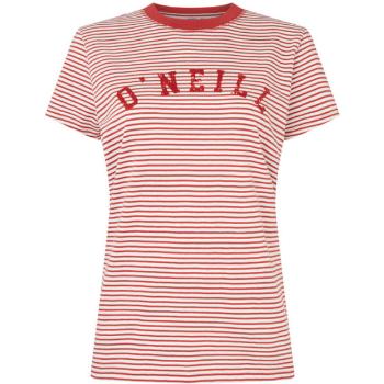 O'Neill LW ESSENTIALS STRIPE T-SHIRT Dámské tričko, červená, velikost L